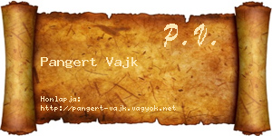 Pangert Vajk névjegykártya